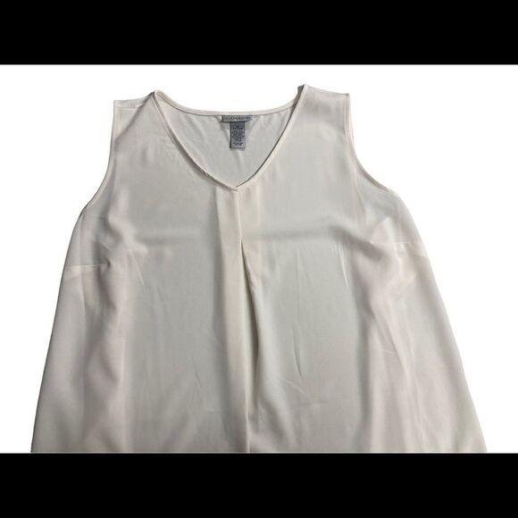 CATHERINES, Woman’s Top, Cream/Ivory, Size 2X,22/24W, sleeveless,pleat in front - Picture 1 of 6